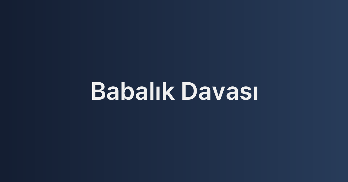 Babalık Davası
